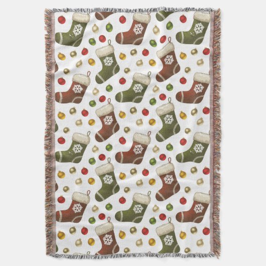 Christmas Wreaths スローブランケット (正面縦)