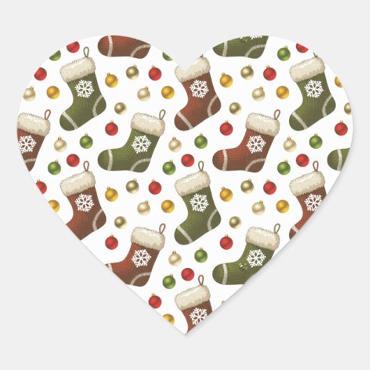 Christmas Wreaths ハートシール (正面)