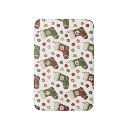 Christmas Wreaths バスマット (正面縦)