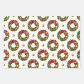 Christmas Wreaths ラッピングペーパーシート (正面3)