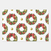 Christmas Wreaths ラッピングペーパーシート (正面2)