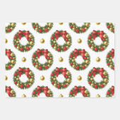 Christmas Wreaths ラッピングペーパーシート (正面)