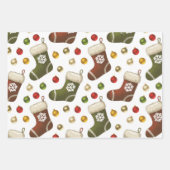 Christmas Wreaths ラッピングペーパーシート (正面3)