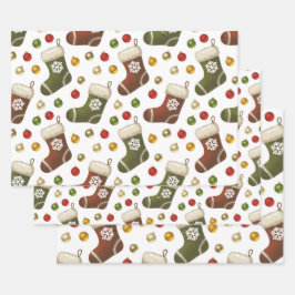 Christmas Wreaths ラッピングペーパーシート
