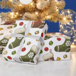 Christmas Wreaths ラッピングペーパー