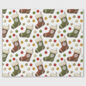 Christmas Wreaths ラッピングペーパー (フラット)