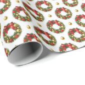 Christmas Wreaths ラッピングペーパー (ロールコーナー)
