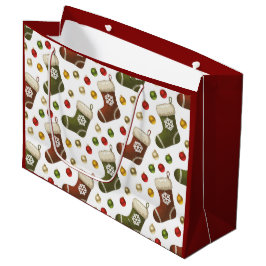 Christmas Wreaths ラージペーパーバッグ
