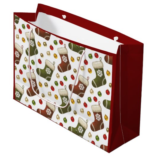 Christmas Wreaths ラージペーパーバッグ (正面アングル)