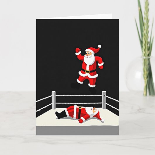 Christmas wrestling Santa Card カード (正面)