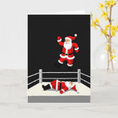 Christmas wrestling Santa Card カード (黄色い花)
