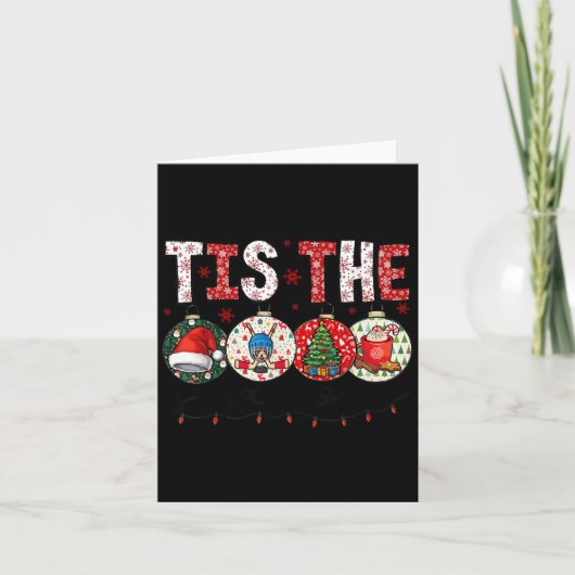 Christmas Xmas Vibes Hockey Lover Hockey Player Wi カード (正面)