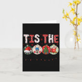 Christmas Xmas Vibes Hockey Lover Hockey Player Wi カード (黄色い花)