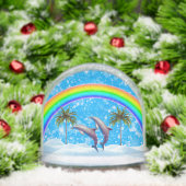 Christmas Y2K Dolphins Rainbow Snow Globe (クリスマス)