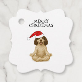Christmas yoga dog your text favor tags フェイバータグ
