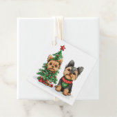 Christmas Yorkie Dogs フェイバータグ (インサイチュ)