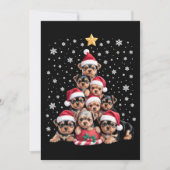 Christmas Yorkie Dogs Lover Tree Xmas Pet Animal 招待状 (正面)