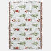 Christmas Yorkies Dog スローブランケット (正面縦)