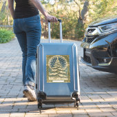 Christmas Yule Tree Snowflakes and Stars Art Nouve シール (スーツケースインサイチュ)