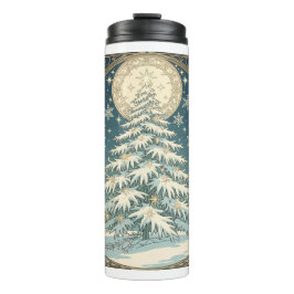 Christmas Yule Tree With Snow And Star-Shaped  タンブラー