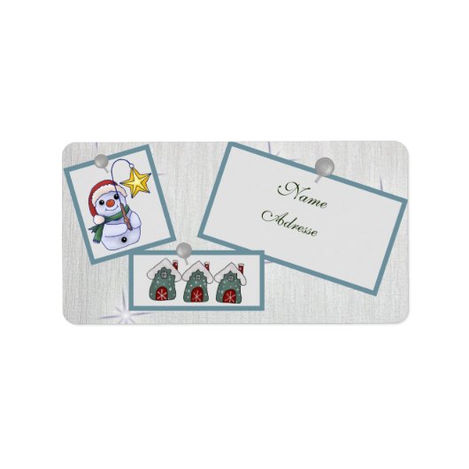 Christmasbild  adressaufkleber ラベル (正面)