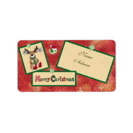Christmasbild adressaufkleber ラベル