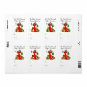 ChristmasGiftラベルの前に展開しない ラベル (フルシート)