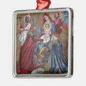 ChristmasNativityメリーな場面 メタルオーナメント (左)