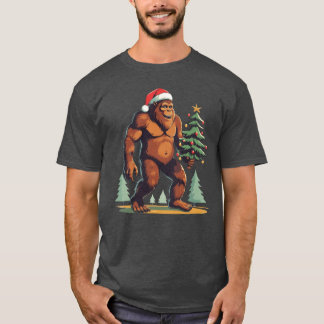 Christmasree Santa Hat girl Tシャツ