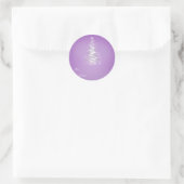 Christmass Tree Purple Sticker – 宛先：, From: ラウンドシール (バッグ)