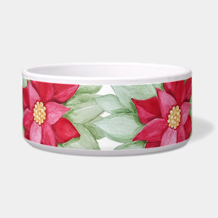 ChristmasStar Poinsettia水彩手絵を描形 ボウル
