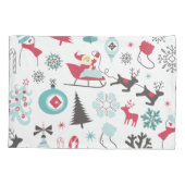 Christmassyおもしろいでカラフルなパターン 枕カバー (裏面)