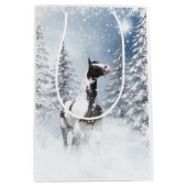 Christmassyのペンキの馬 ミディアムペーパーバッグ (正面)