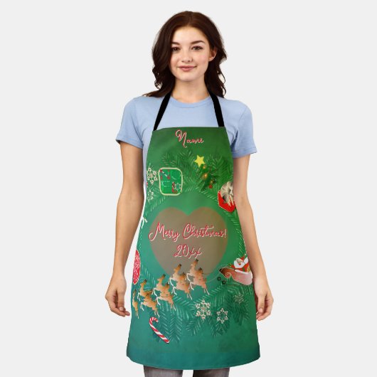 Christmassy エプロン (着用した状態)