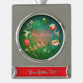 Christmassy シルバープレートバナーオーナメント (正面)