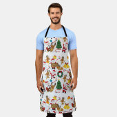 christmast pattern  エプロン (着用した状態)