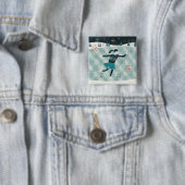 Christmastimeのメリーなスケート選手 缶バッジ (インサイチュ)