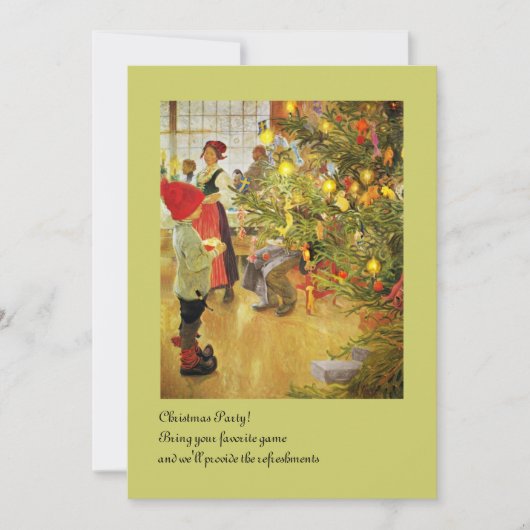 Christmastime再び小さな男の子とジュルグレン 招待状 (正面)