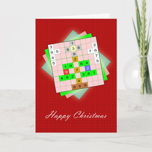 ChristmasTree -クリスマス比ゆ的なSudoku シーズンカード (正面)