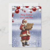 Christmasy NaughtまたはNice Santa Clausのリスト7 シーズンカード (正面)