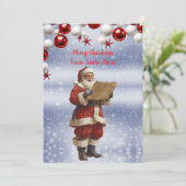 Christmasy NaughtまたはNice Santa Clausのリスト7 シーズンカード (スタンド正面)