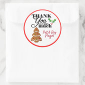 Christmasy Thank You Stickers ラウンドシール (バッグ)