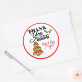 Christmasy Thank You Stickers ラウンドシール (封筒)