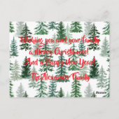 Christmoose and Friends Christmas Personalized  ポストカード (裏面)