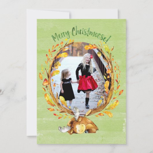 Christmoose Watercolor Greeting Card シーズンカード (正面)