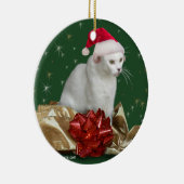 Christms猫の休日のオーナメント セラミックオーナメント (右)