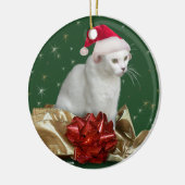 Christms猫の休日のオーナメント セラミックオーナメント (左)