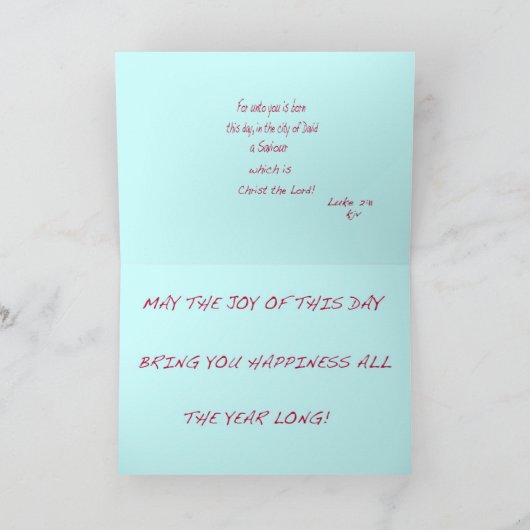 CHRISTMS シーズンカード (内部)