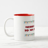 *** CHRISTMS メリー SWEETHEART**ライト付きマグカップ ツートーンマグカップ (左)