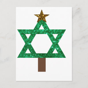 christmukkahのクリスマスツリー シーズンポストカード